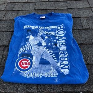 VTG SAMMY SOSA CHICAGO CUBS T SHIRT MADE IN USA